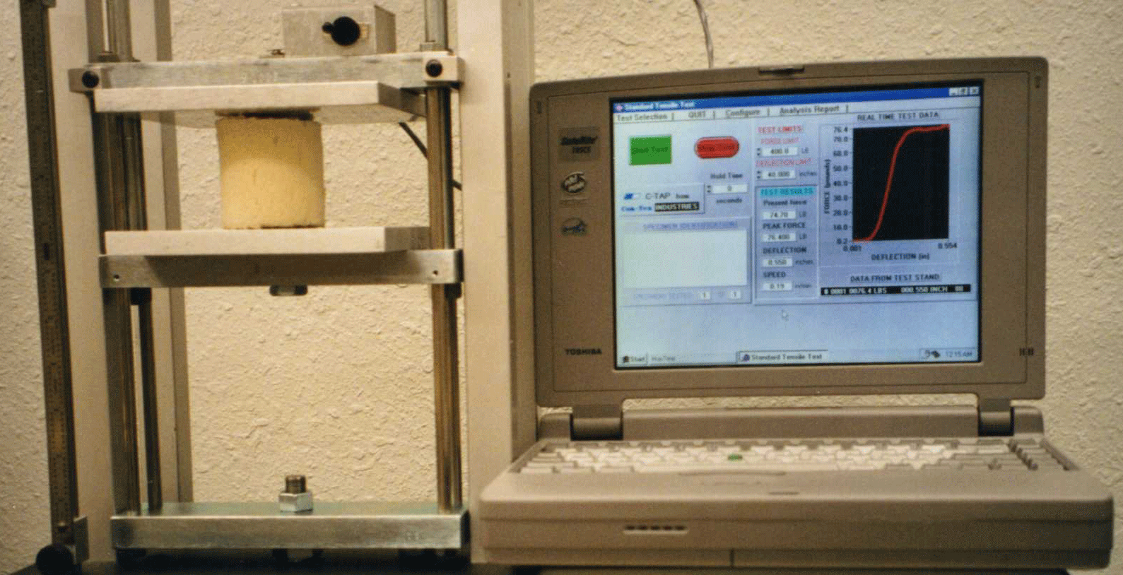 Test equipment with software