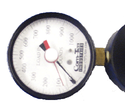 Analog gauge for pull tester